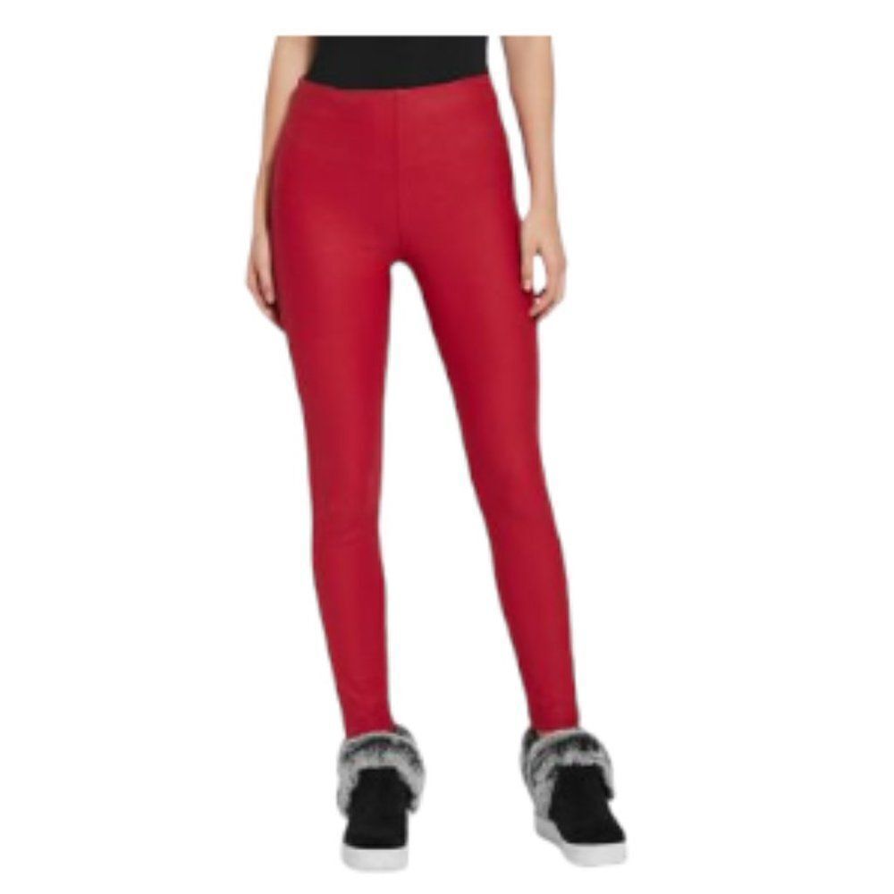Lysse High Waist Coated Denim Leggings Pants In Holly Berry XS NWT